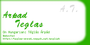 arpad teglas business card